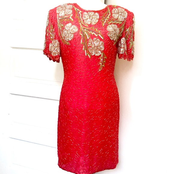 🌟SOLD🌟Beaded Vintage 1980’s SCALA DRESS M - Picture 3 of 8